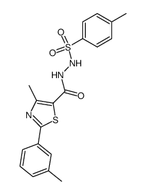 4-methyl-2-m-tolyl-thiazole-5-carboxylic acid N'-(toluene-4-sulfonyl)-hydrazide结构式