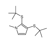 2,3-bis(tert-butylsulfanyl)-1-methylpyrrole Structure