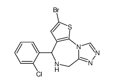 2-bromo-4-(2-chloro-phenyl)-5,6-dihydro-4H-thieno[3,2-f][1,2,4]triazolo[4,3-a][1,4]diazepine Structure