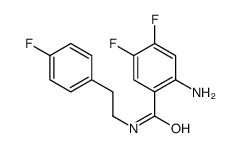 2-amino-4,5-difluoro-N-[2-(4-fluorophenyl)ethyl]benzamide结构式