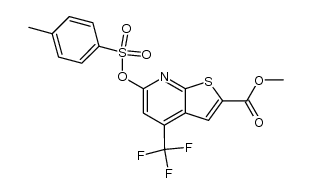 2-carbomethoxy-6-(4-methylphenylsulfonyloxy)-4-trifluoromethylthieno[2,3-b]pyridine Structure