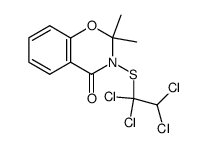 2,2-dimethyl-3-(1,1,2,2-tetrachloro-ethylsulfanyl)-2,3-dihydro-benzo[e][1,3]oxazin-4-one结构式