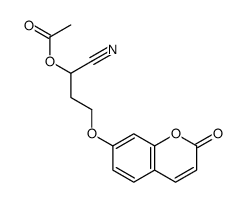 [1-cyano-3-(2-oxochromen-7-yl)oxypropyl] acetate结构式