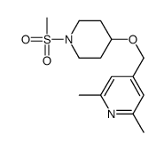 2,6-dimethyl-4-[(1-methylsulfonylpiperidin-4-yl)oxymethyl]pyridine结构式