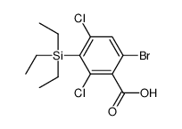 6-bromo-2,4-dichloro-3-triethylsilylbenzoic acid Structure
