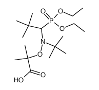 N-(2-methyl-2-propyl)-N-(1-diethylphosphono-2,2-dimethylpropyl)-O-(2-carboxyprop-2-yl)hydroxylamide结构式