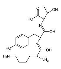 (2S,3R)-2-[[(2S)-2-[[(2S)-2,6-diaminohexanoyl]amino]-3-(4-hydroxyphenyl)propanoyl]amino]-3-hydroxybutanoic acid Structure
