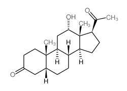 (5R,8R,9S,10S,12S,13R,14S,17S)-17-acetyl-12-hydroxy-10,13-dimethyl-1,2,4,5,6,7,8,9,11,12,14,15,16,17-tetradecahydrocyclopenta[a]phenanthren-3-one structure