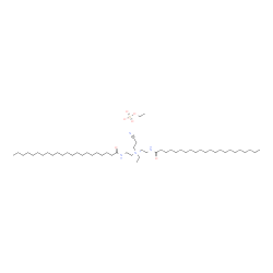 [2-cyanoethyl]ethyl[bis[2-[(1-oxodocosyl)amino]ethyl]ammonium ethyl sulphate structure