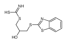 [3-(1,3-benzothiazol-2-ylsulfanyl)-2-hydroxypropyl] carbamodithioate结构式