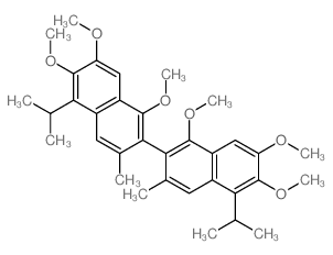 1,6,7-trimethoxy-3-methyl-5-propan-2-yl-2-(1,6,7-trimethoxy-3-methyl-5-propan-2-yl-naphthalen-2-yl)naphthalene Structure