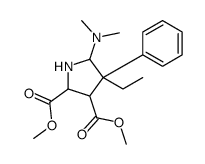 dimethyl 5-(dimethylamino)-4-ethyl-4-phenylpyrrolidine-2,3-dicarboxylate结构式