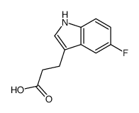 3-(5-氟-1H-吲哚-3-基)丙酸结构式