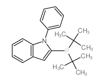 2-二叔丁基膦-1-苯基吲哚结构式