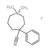 1H-Azepinium,4-cyanohexahydro-1,1-dimethyl-4-phenyl-, iodide (1:1)结构式
