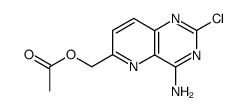 6-(Acetoxymethyl)-4-amino-2-chloropyrido(3,2-d)pyrimidine结构式