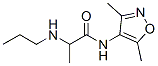 Propionamide, N-(3,5-dimethyl-4-isoxazolyl)-2-(propylamino)- (8CI)结构式