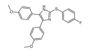 2-(4-fluorophenyl)sulfanyl-4,5-bis(4-methoxyphenyl)-1H-imidazole结构式