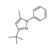 3-tert-butyl-5-methyl-1-phenylpyrazole结构式