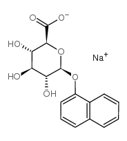 1-萘基-β-D-葡糖苷酸钠盐结构式