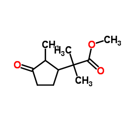 Cyclopentaneacetic acid,-alpha-,-alpha-,2-trimethyl-3-oxo-, methyl ester (9CI) Structure