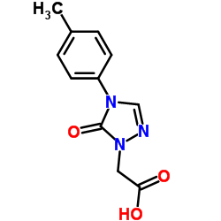 2-(5-氧代-4-(对甲苯)-4,5-二氢-1H-1,2,4-噻唑-1-基)乙酸结构式