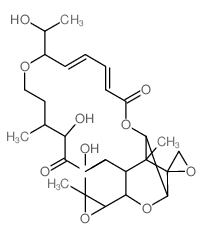 Roridin A, 8-hydroxy-9B,10B-epoxy- Structure