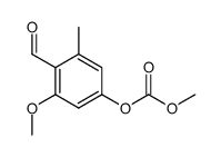2-methoxy-4-methoxycarbonyloxy-6-methyl-benzaldehyde Structure