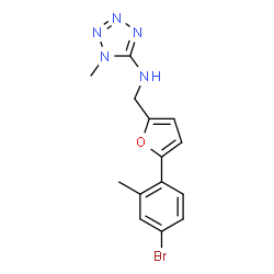 N-{[5-(4-bromo-2-methylphenyl)furan-2-yl]methyl}-1-methyl-1H-tetrazol-5-amine结构式