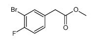 Benzeneacetic acid, 3-bromo-4-fluoro-, methyl ester结构式