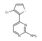 4-(3-溴-2-噻吩)-2-氨基嘧啶结构式