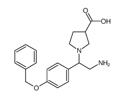 1-[2-氨基-1-(4-苄氧基苯基)-乙基]-吡咯烷-3-羧酸结构式
