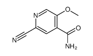 2-cyano-5-methoxypyridine-4-carboxamide Structure
