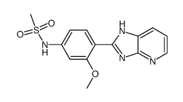 2-(2'-Methoxy-4'-methanesulfonylamino-phenyl)-imidazo[4,5-b]pyridine结构式