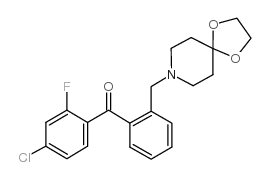 4-CHLORO-2'-[8-(1,4-DIOXA-8-AZASPIRO[4.5]DECYL)METHYL]-2-FLUOROBENZOPHENONE Structure