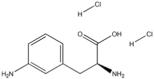 (S)-2-氨基-3-(3-氨基苯基)丙酸二盐酸盐结构式