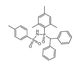 N-p-toluenesulfonyl-2,4,6-trimethylphenyl-(diphenylmethyl)phosphinamide Structure