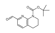 7-甲酰基-3,4-二氢-1,8-萘啶-1(2H)-羧酸叔丁酯结构式