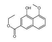 4-羟基-5-甲氧基-2-萘羧酸乙酯结构式