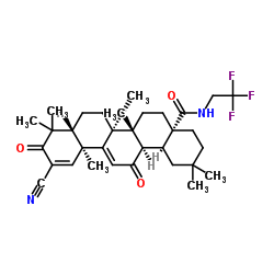 Oleana-1,9(11)-dien-28-amide, 2-cyano-3,12-dioxo-N-(2,2,2-trifluoroethyl)-结构式