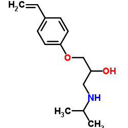 1-(4-乙烯基苯氧基)-3-[异丙氨基]-2-丙醇结构式