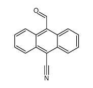 10-formylanthracene-9-carbonitrile结构式