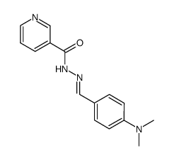 N-[(4-dimethylaminophenyl)methylideneamino]pyridine-3-carboxamide结构式