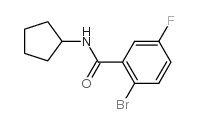 N-环戊基-2-溴-5-氟苯甲酰胺结构式
