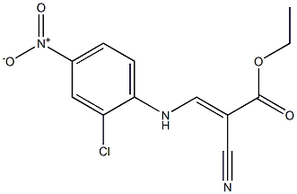 3-((2-氯-4-硝基苯基)氨基)-2-氰基丙烯酸乙酯结构式
