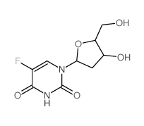 5-fluoro-1-[4-hydroxy-5-(hydroxymethyl)oxolan-2-yl]pyrimidine-2,4-dione结构式