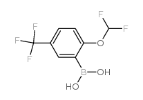 [2-(difluoromethoxy)-5-(trifluoromethyl)phenyl]boronic acid结构式