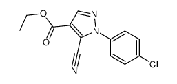 5-氰基-1-(4-氯苯基)-1H-吡唑-4-羧酸乙酯结构式