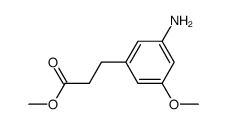 methyl 3-(3-amino-5-methoxyphenyl)propanoate结构式