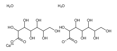 α-D-七葡糖酸钙二水合物结构式